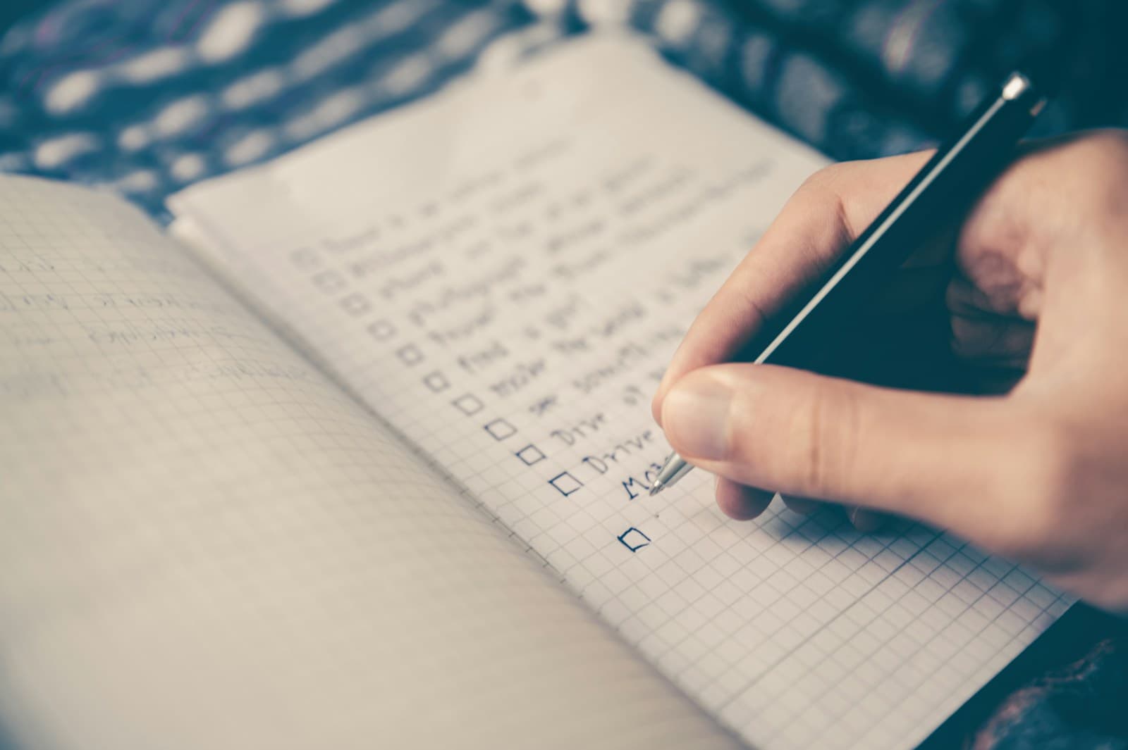 Checklist representing automated business tasks